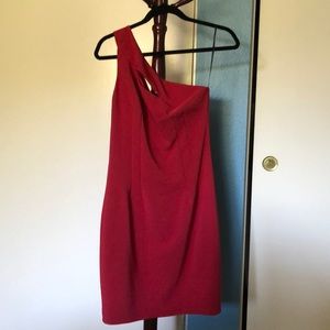 New One shoulder Red dress